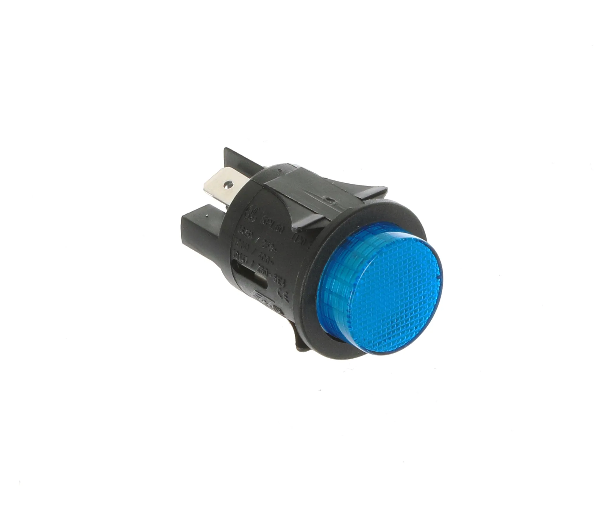 Blue illuminated round switch - UNI604