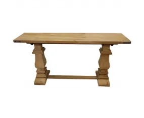 Gloriosa Console Entry Hallway Table 160cm Pedestal Mango Wood - Honey Wash