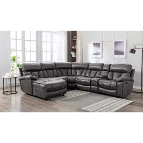 Newton Grey Reclining Sectional - Oversized Cozy Seating for Living Room or Entertainment Area