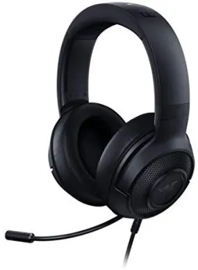 Razer Kraken X Lite Gaming Headset, Ultra Light Oval Ear Headphones, Adjustable Headband - Black